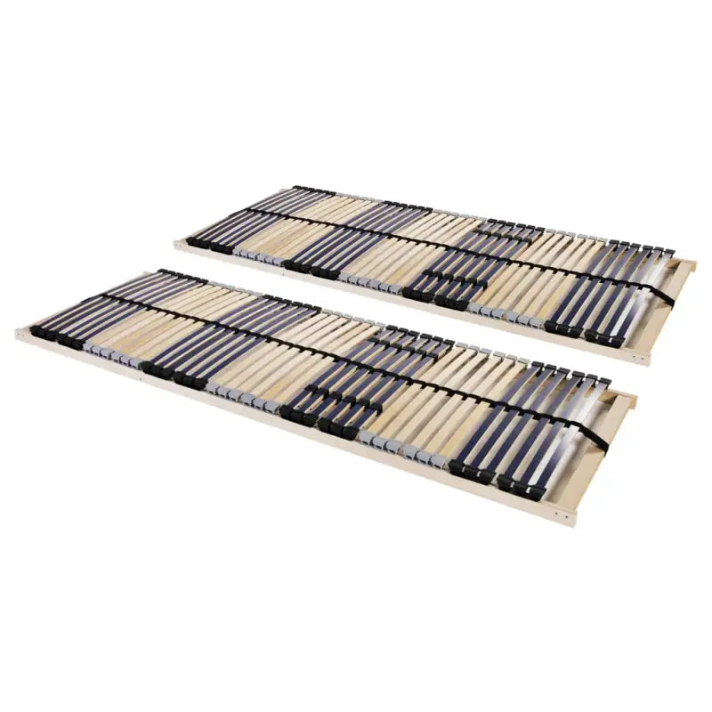 Massief beukenhouten bedbodem met sbs rubberen doppen en 7 comfortzones - 90 x 200 cm / 42 latten - Bedden & bedframes