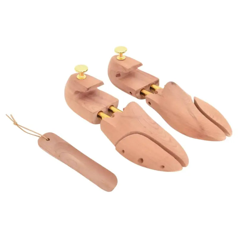 Massief Cederhout Schoenspanners voor Lage Schoenen Verlenging en Verbreding - 38-39 / 1 / met knop - Schoenspanners