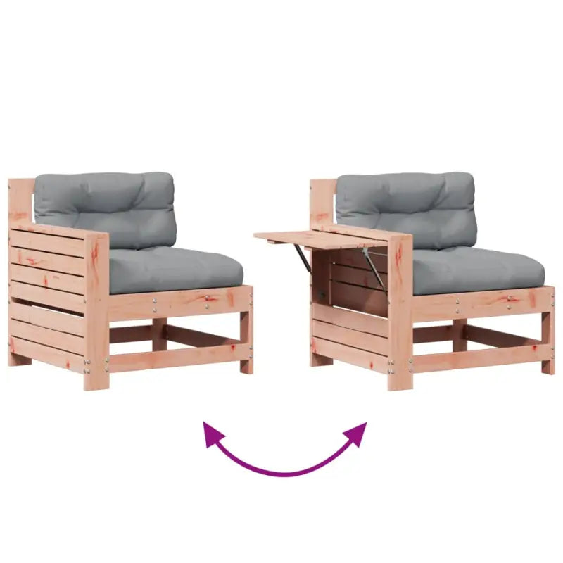 Massief Douglashout loungeset met modulair ontwerp voor in de tuin - Tuinsets