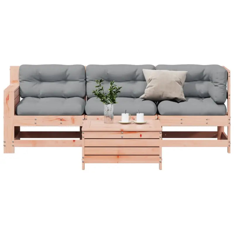 Massief Douglashout loungeset met modulair ontwerp voor in de tuin - Tuinsets