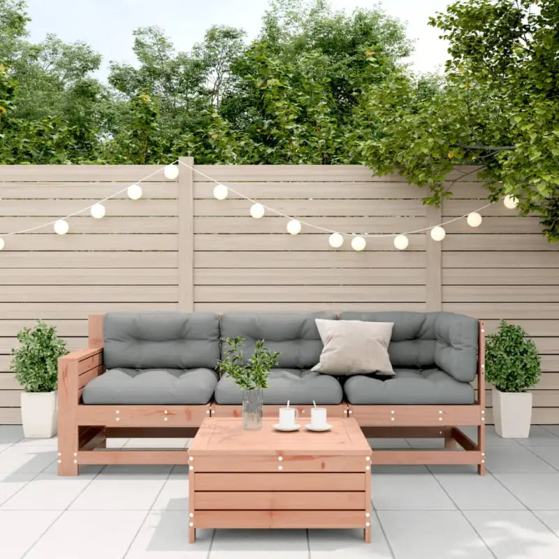 Massief Douglashout loungeset met modulair ontwerp voor in de tuin - Tuinsets