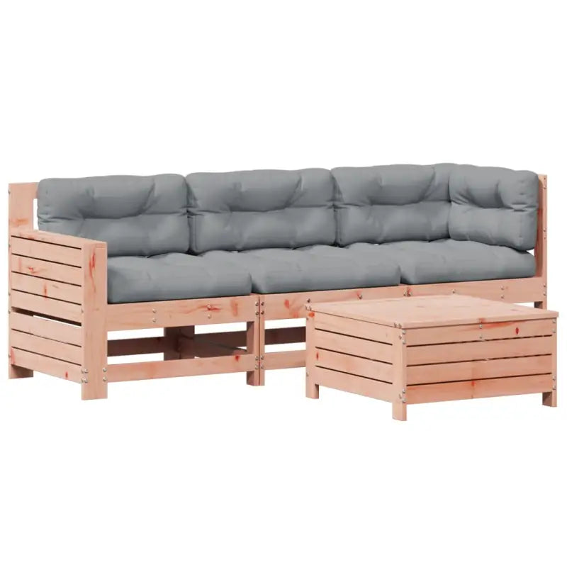 Massief Douglashout loungeset met modulair ontwerp voor in de tuin - Tuinsets