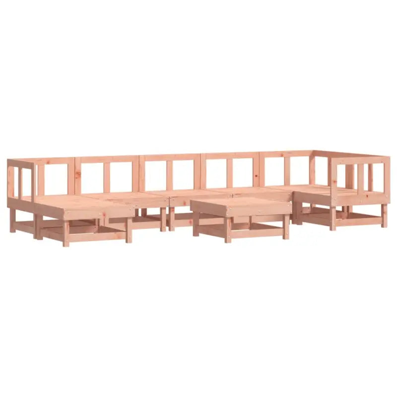 Massief Douglashout loungeset met voetenbank en salontafel voor in de tuin - Tuinsets