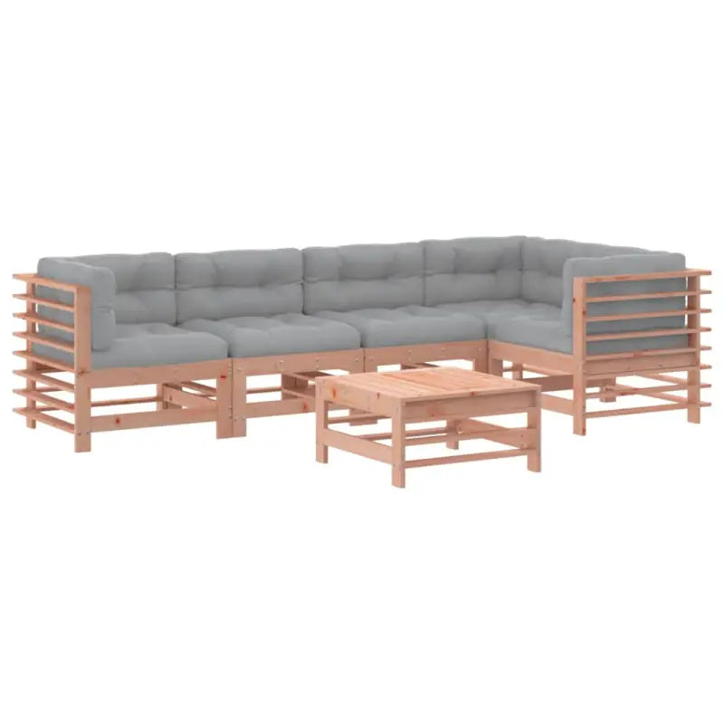 Massief Douglashout Loungeset voor in de Tuin met Zachte Kussens - Tuinsets