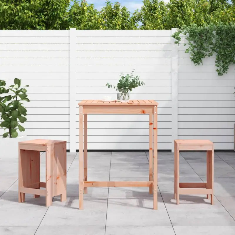 Massief Douglashout Tuinbarset voor gezellig samenzijn - Natuurlijk douglashout - Tuinsets