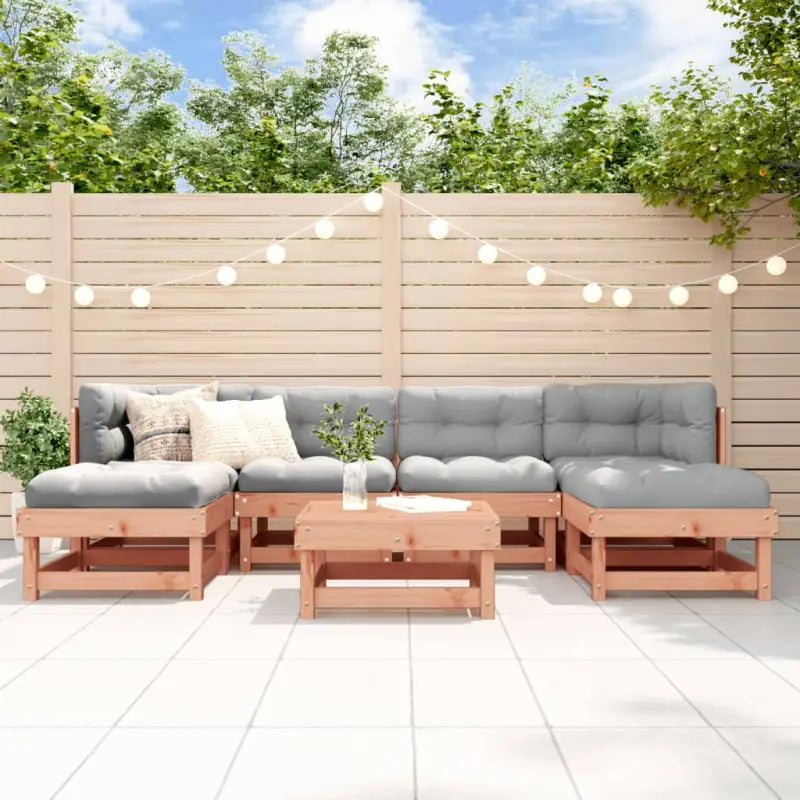 Massief Douglashout Tuinset met Lounge Lounge voor Gezelligheid - Natuurlijk douglashout - Tuinsets