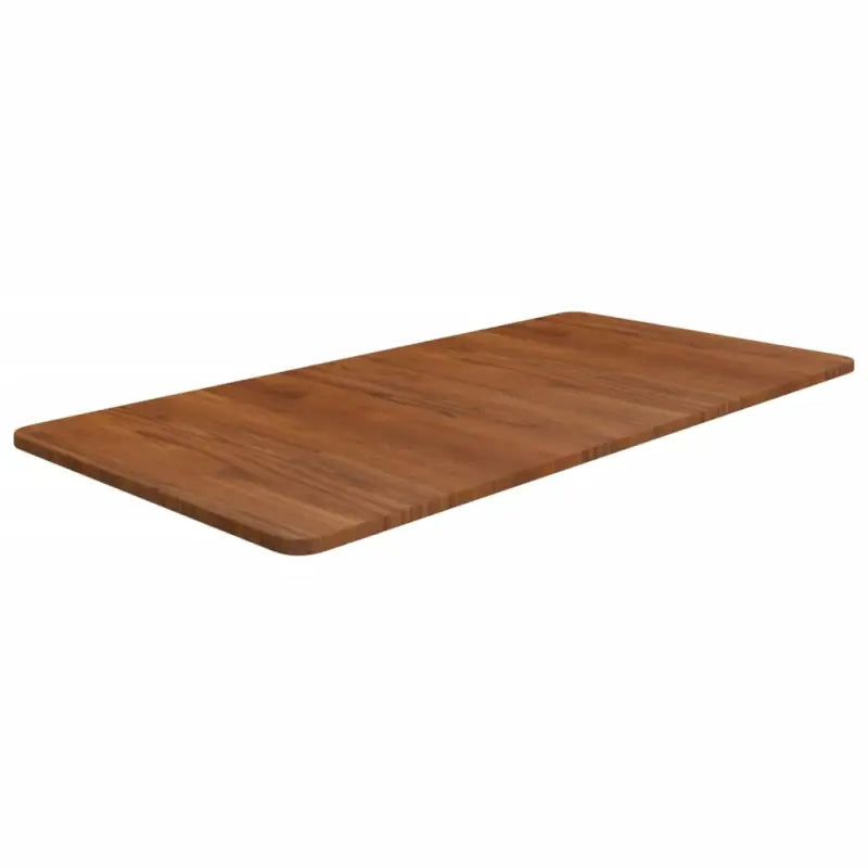 Massief eikenhout wastafelblad voor een natuurlijke renovatie - Donkerbruin / 100 x 50 x 1.5 cm - Aanrechtbladen