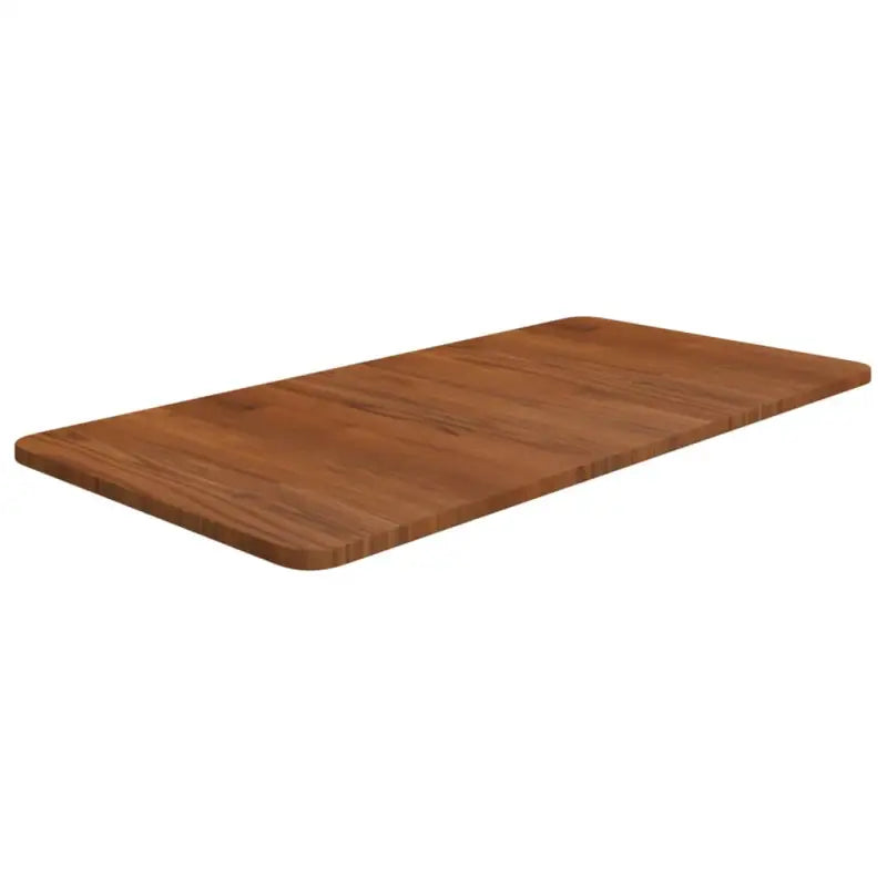 Massief eikenhout wastafelblad voor een natuurlijke renovatie - Donkerbruin / 80 x 40 x 1.5 cm - Aanrechtbladen