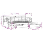 Massief Grenenhout 2-in-1 Slaapbank met Onderschuifbed - Bedden & bedframes