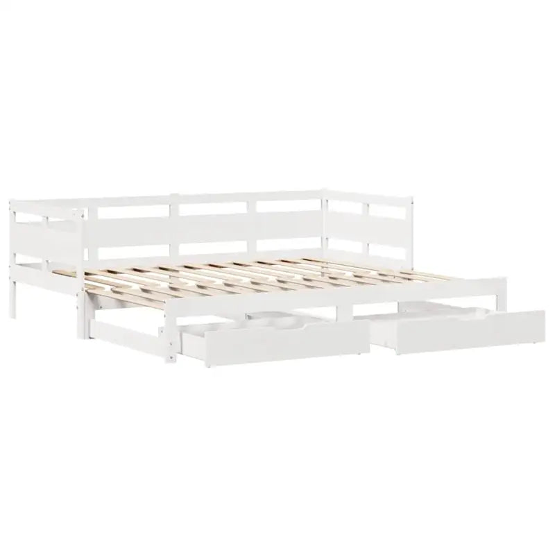Massief Grenenhout 2-in-1 Slaapbank met Onderschuifbed - Bedden & bedframes