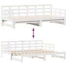 Massief Grenenhout 2-in-1 Slaapbank met Onderschuifbed - Bedden & bedframes