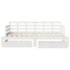 Massief Grenenhout 2-in-1 Slaapbank met Onderschuifbed - Bedden & bedframes