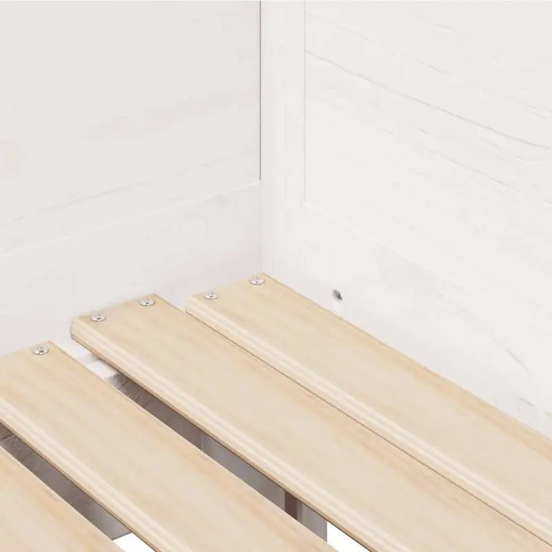 Massief Grenenhout 2-in-1 Slaapbank met Onderschuifbed - Wit / 80 x 200 cm - Bedden & bedframes