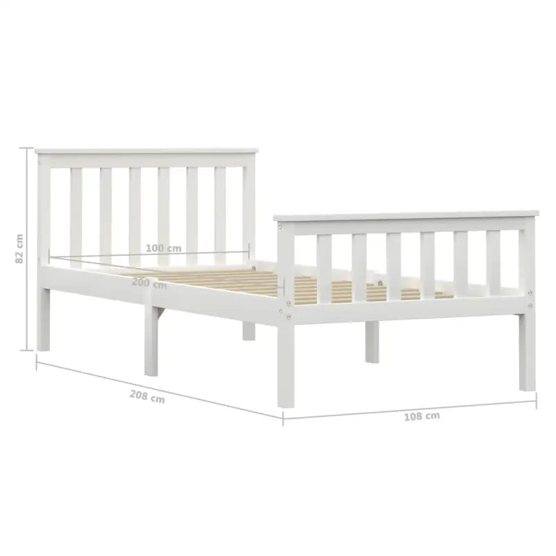 Massief grenenhout bed met multiplex lattenbodem voor moderne slaapkamers - Bedden & bedframes