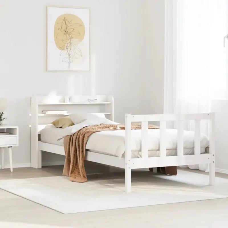 Massief Grenenhout bedframe voor een goede nachtrust en natuurlijke uitstraling - Wit / 90 x 200 cm - Bedden & bedframes