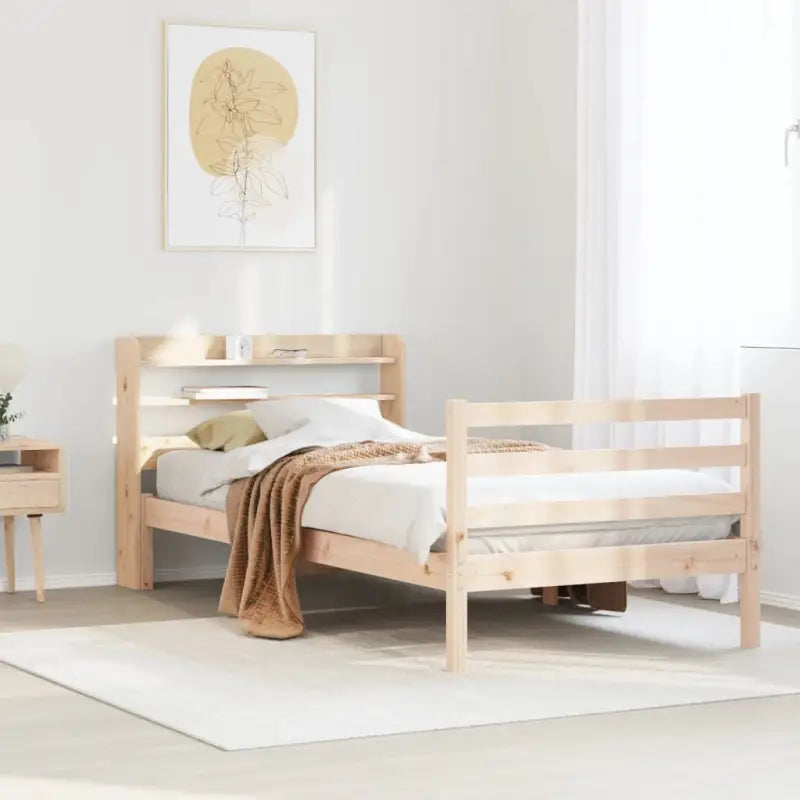 Massief grenenhout bedframe voor een goede nachtrust en natuurlijke uitstraling - Naturel / 90 x 190 cm - Bedden &