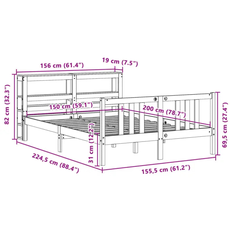 Massief grenenhout bedframe voor een goede nachtrust en natuurlijke stijl - Bedden & bedframes
