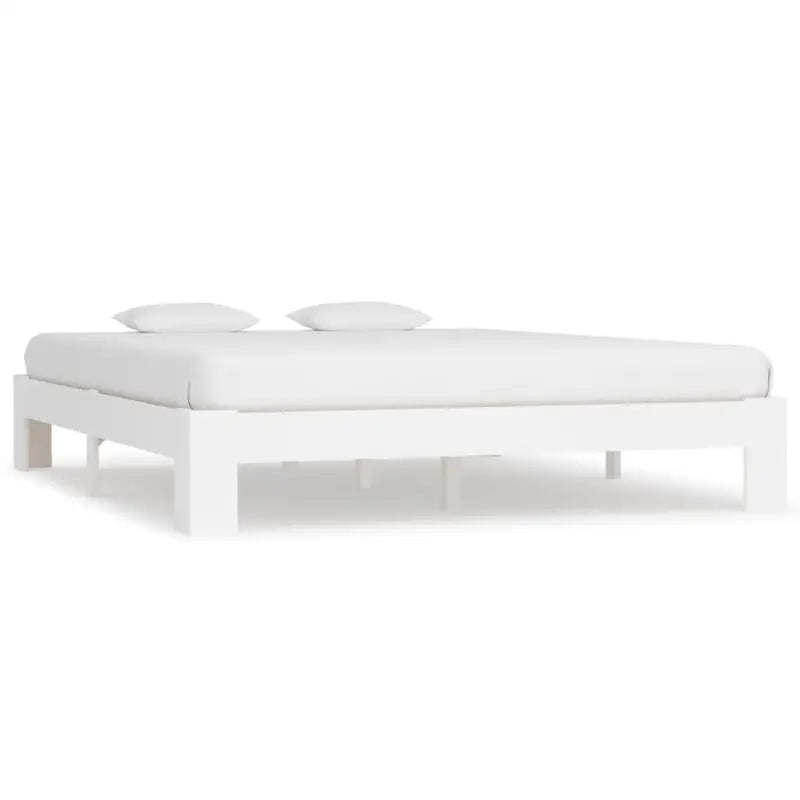 Massief Grenenhout Bedframe voor een Moderne en Duurzame Slaapkamer - Wit / 160 x 200 cm - Bedden & bedframes
