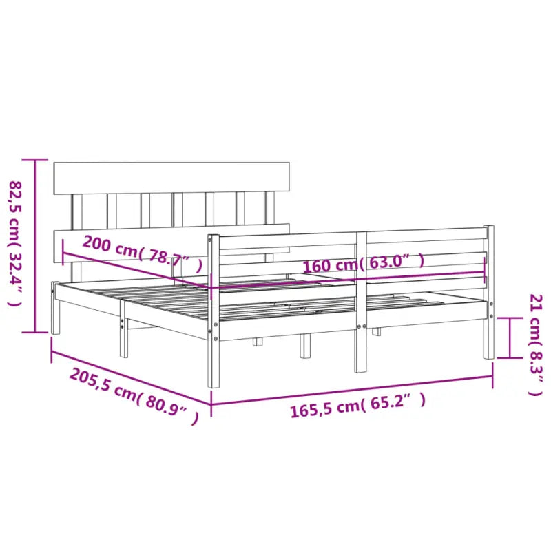 Massief Grenenhout Bedframe voor een Natuurlijke en Comfortabele Slaapruimte - Bedden & bedframes