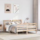 Massief grenenhout bedframe voor een natuurlijke en comfortabele slaap - Bruin / 140 x 200 cm - Bedden & bedframes