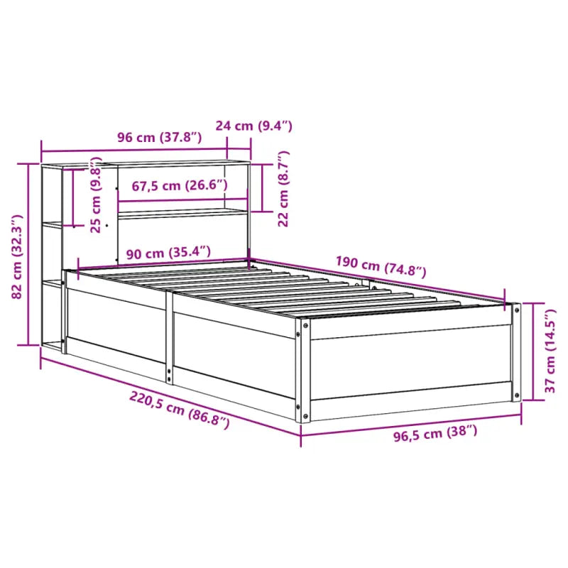 Massief grenenhout bedframe voor een natuurlijke en comfortabele slaapkamer - Bedden & bedframes