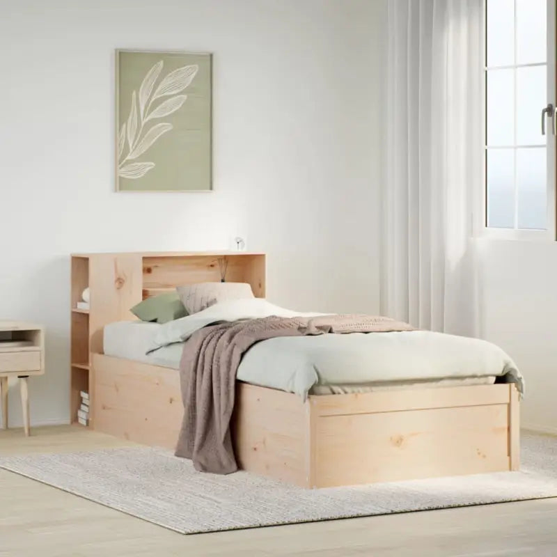 Massief grenenhout bedframe voor een natuurlijke en comfortabele slaapkamer - Naturel / 75 x 190 cm - Bedden & bedframes