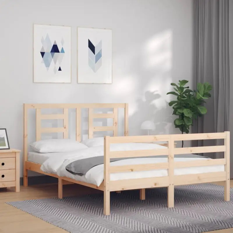 Massief Grenenhout Bedframe voor een Natuurlijke en Decoratieve Slaapkamer - Bedden & bedframes