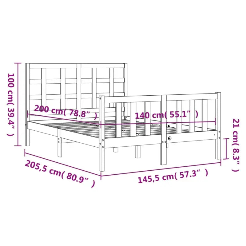 Massief Grenenhout Bedframe voor Een Natuurlijke en Decoratieve Slaapruimte - Bedden & bedframes