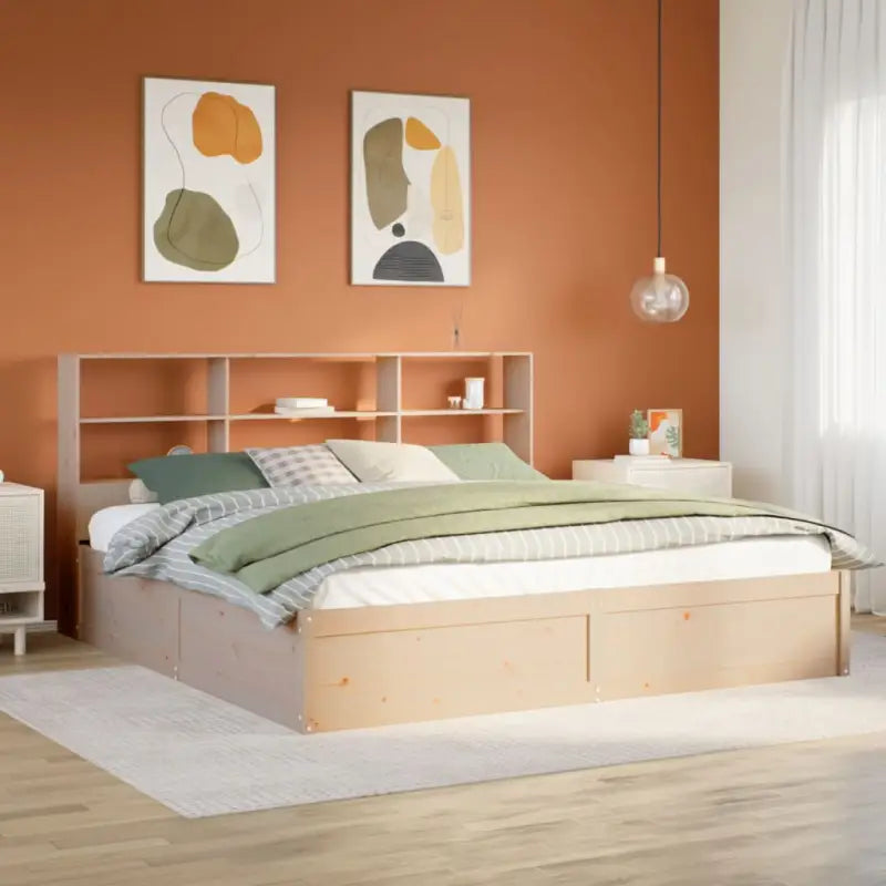 Massief Grenenhout Bedframe voor een Natuurstenen Slaapruimte - Naturel / 180 x 200 cm - Bedden & bedframes