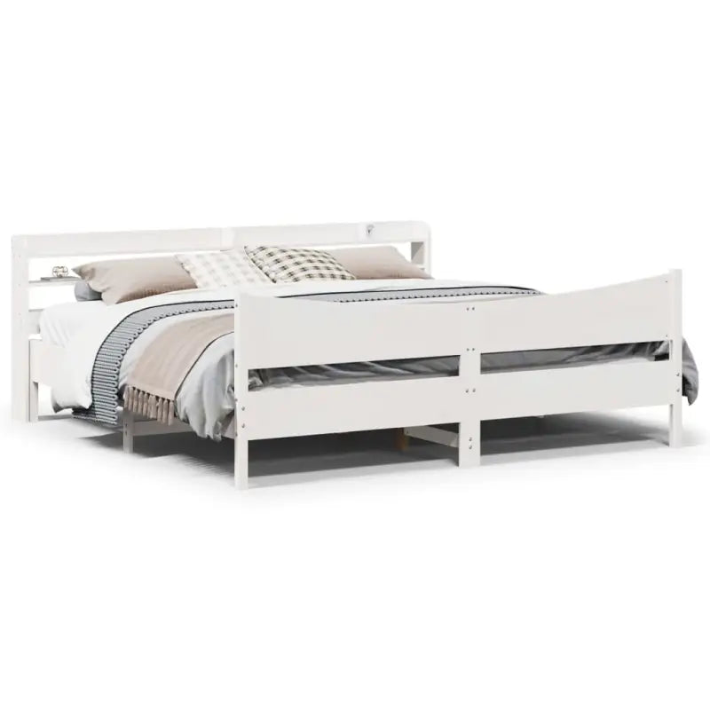 Massief grenenhout bedframe voor een stabiele en duurzame slaapkamer - Wit / 180 x 200 cm - Bedden & bedframes