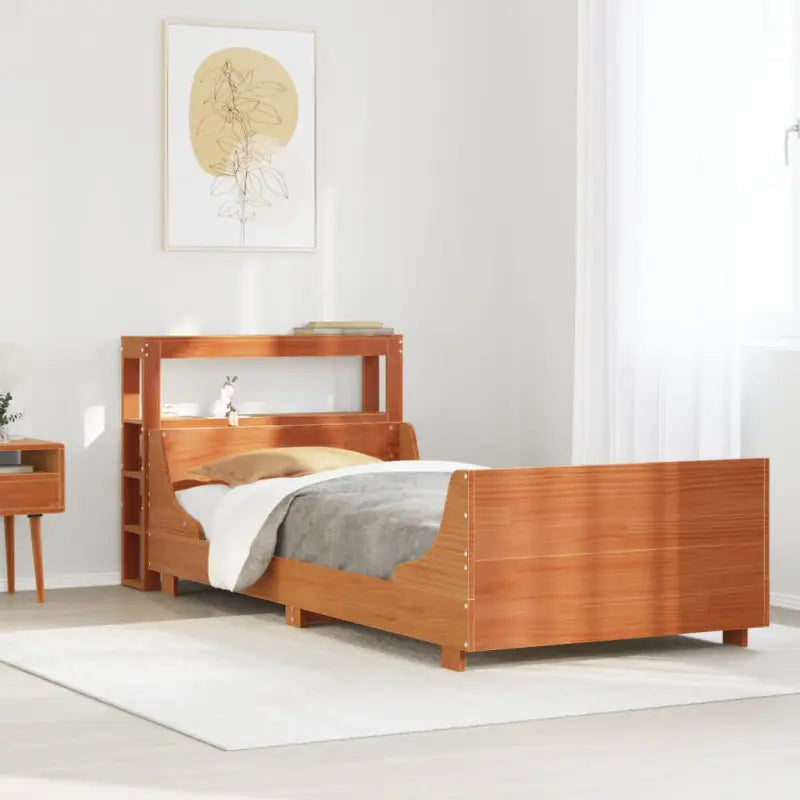 Massief Grenenhout Bedframe voor een Stevige en Duurzame Nachtrust - Wasbruin / 90 x 190 cm - Bedden & bedframes