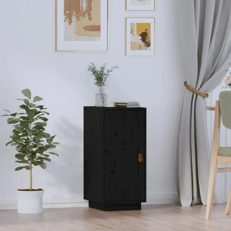 Massief Grenenhout Dressoir voor een natuurlijke en praktische kameropberging - Zwart / 1 - Dressoirs & buffetkasten