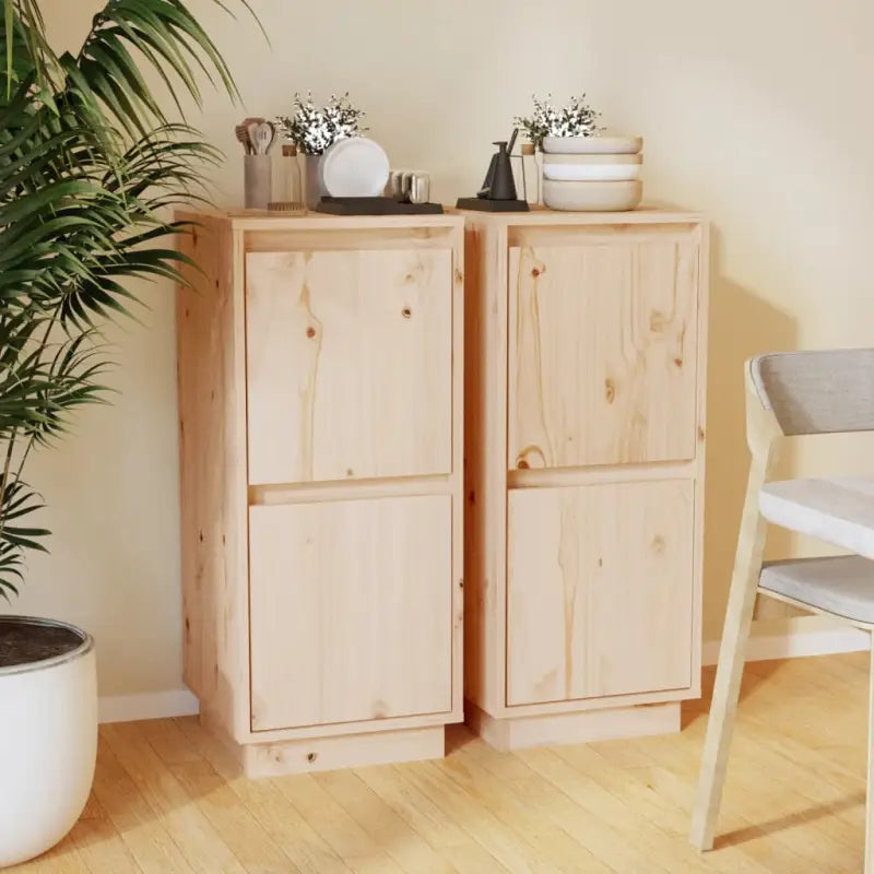 Massief Grenenhout Dressoir voor Praktisch en Decoratief Gebruik - Bruin / 2 - Dressoirs & buffetkasten