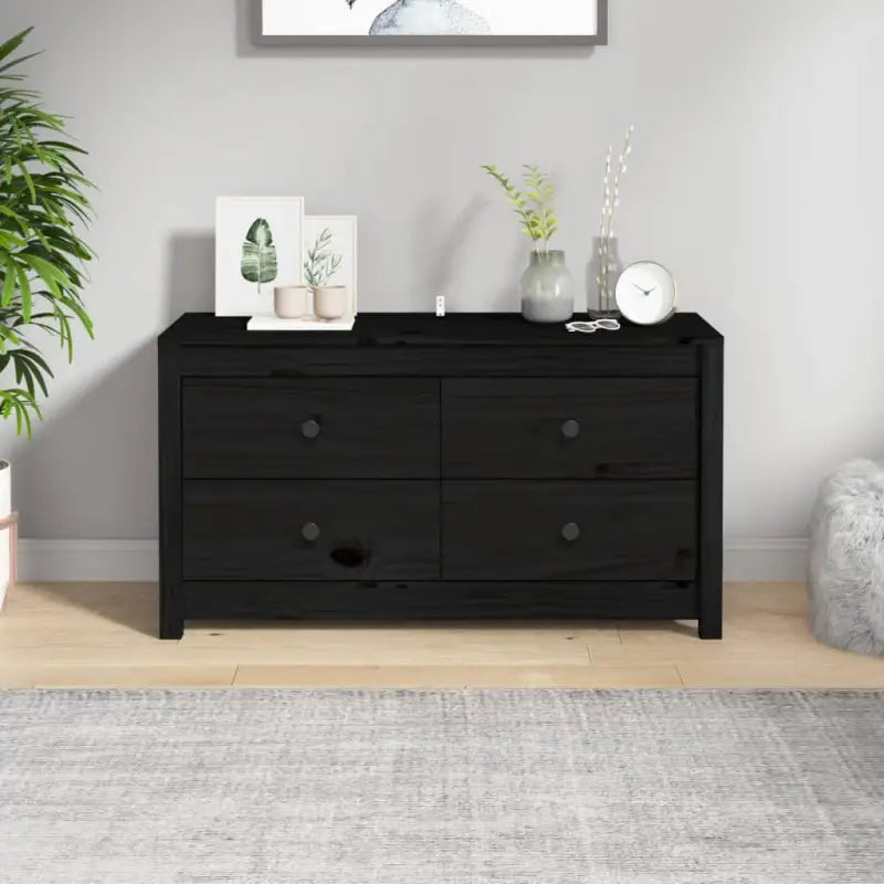 Massief grenenhout dressoirs en buffetkasten voor jouw wensen - Zwart / 100 x 40 x 54 cm / 1 - Dressoirs & buffetkasten