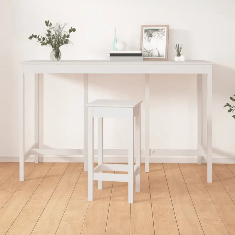 Massief Grenenhout Eettafel voor wijn en bijeenkomsten - Wit / 180 x 80 x 110 cm / 1 - Eettafels