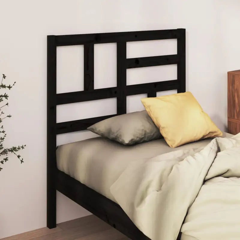 Massief Grenenhout Hoofdeinde voor een trendy en elegante slaapkamer - Zwart / 96 x 104 cm / 1 - Hoofdborden