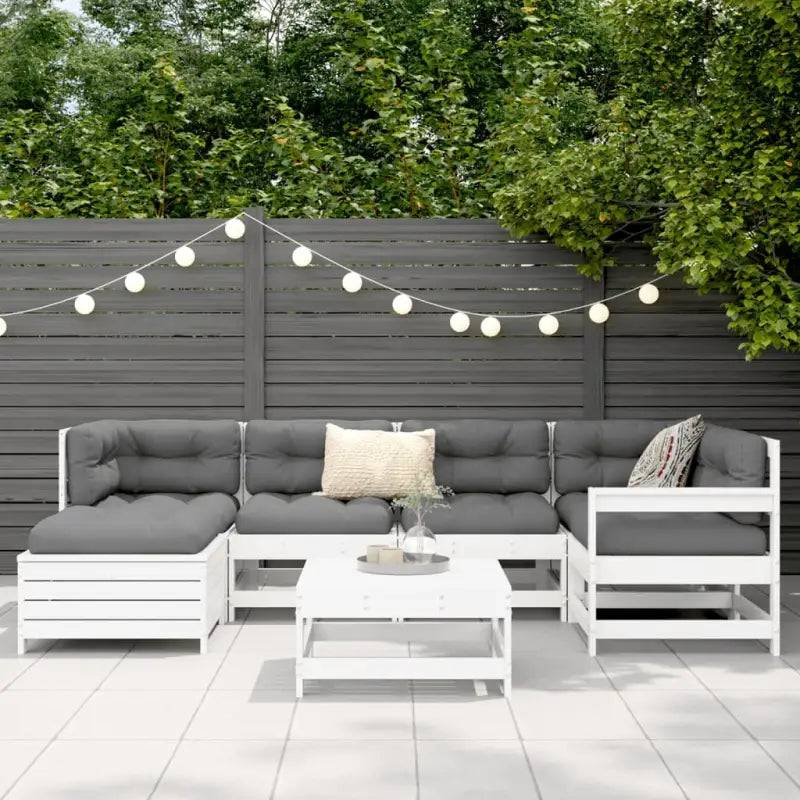 Massief grenenhout loungeset met modulair ontwerp en comfortabele afmetingen - Tuinsets
