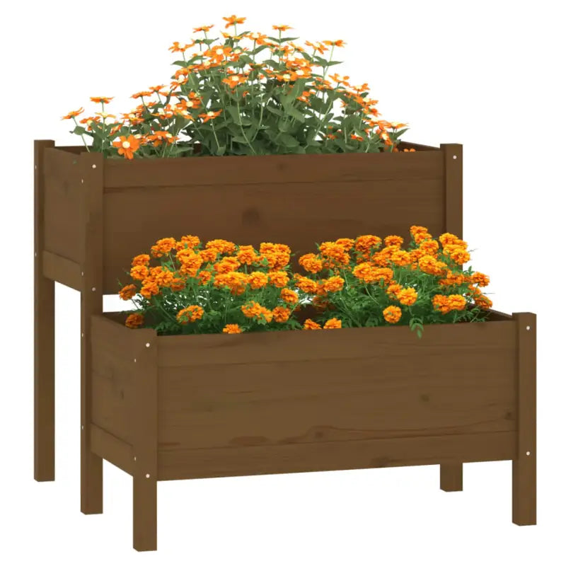 Massief grenenhout plantenbak voor binnen en buiten gebruik - Bloempotten & plantenbakken