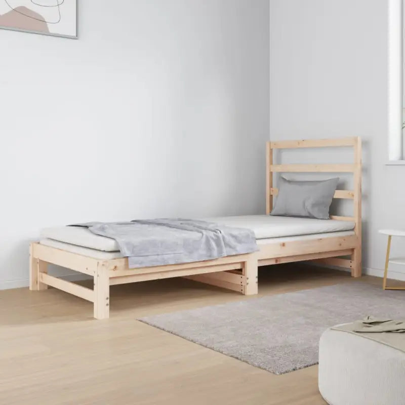 Massief Grenenhout Slaapbank met veelzijdige afmetingen voor slaapkamer en woonkamer - Naturel - Bedden & bedframes