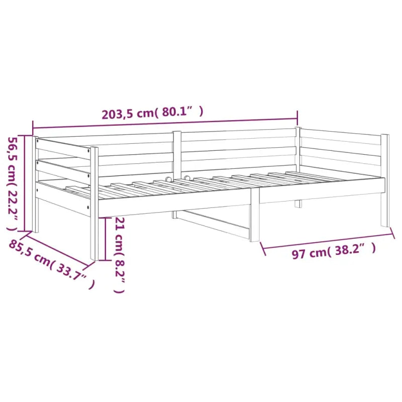 Massief Grenenhout Slaapbank voor Slaapkamer en Woonkamer - Bedden & bedframes