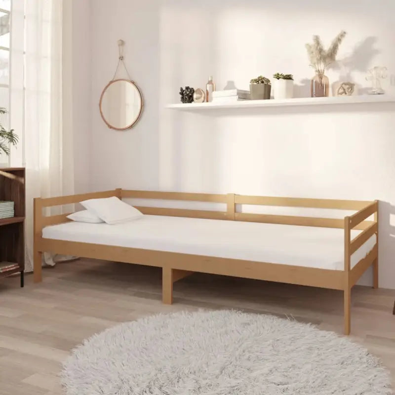 Massief Grenenhout Slaapbank voor Slaapkamer en Woonkamer - Honingbruin / 90 x 200 cm - Bedden & bedframes