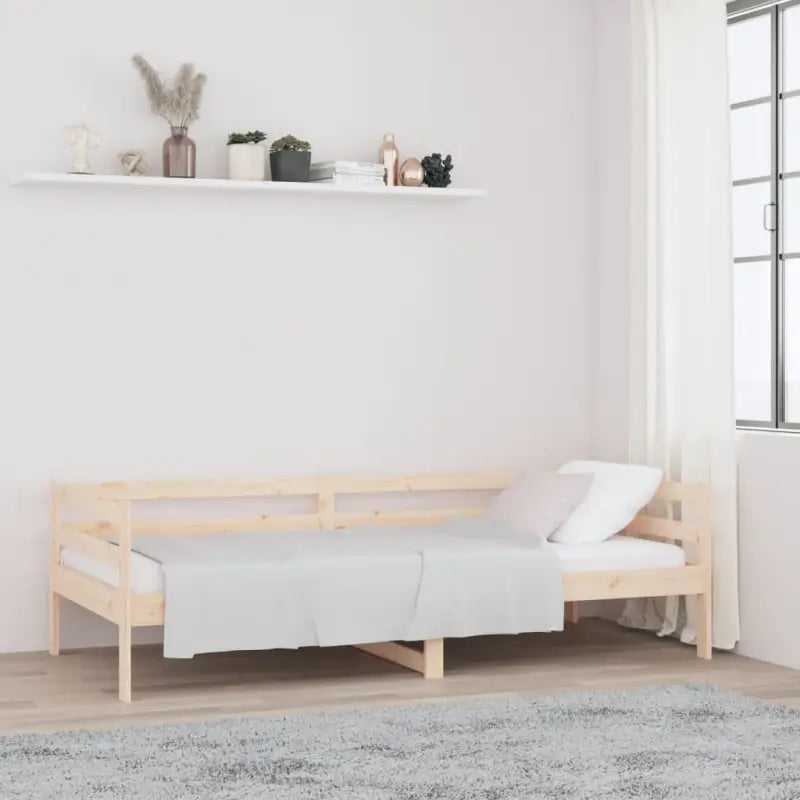 Massief Grenenhout Slaapbank voor Slaapkamer en Woonkamer - Naturel / 80 x 200 cm - Bedden & bedframes