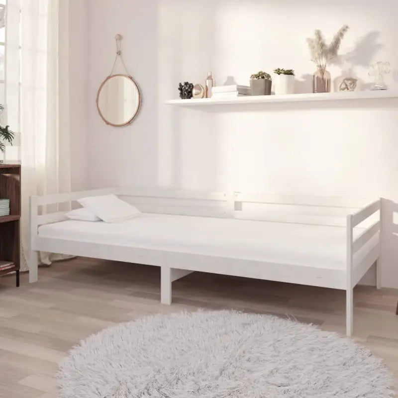 Massief Grenenhout Slaapbank voor Slaapkamer en Woonkamer - Wit / 90 x 200 cm - Bedden & bedframes