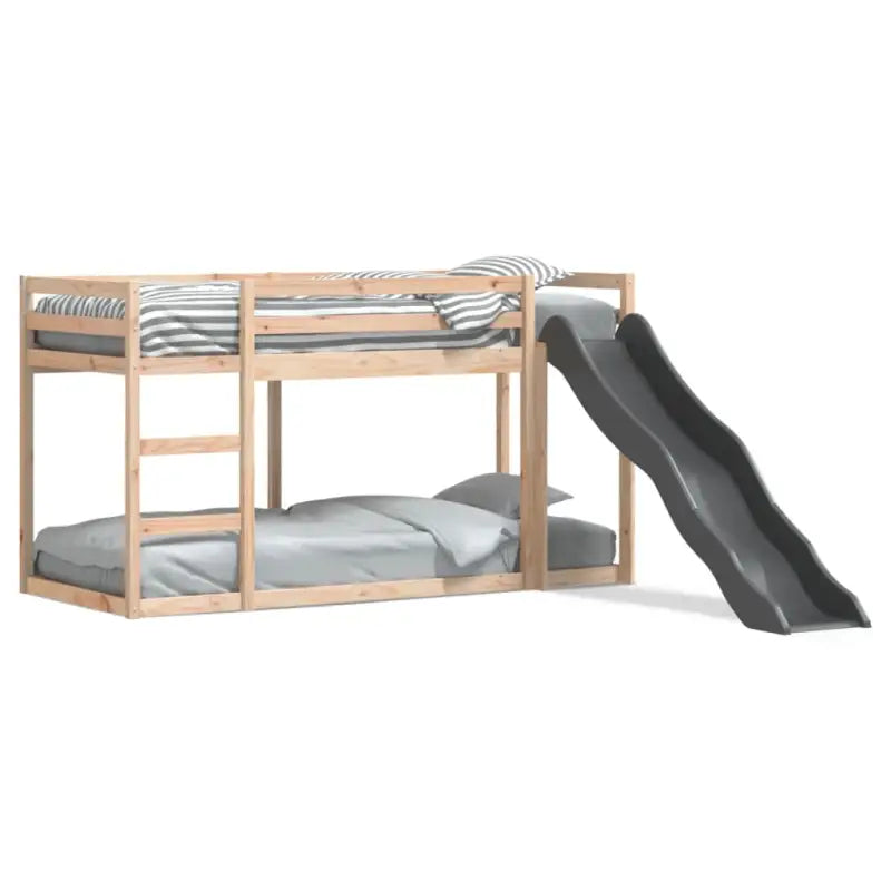 Massief Grenenhout Stapelbed met Glijbaan en Levering Bevat - Bedden & bedframes