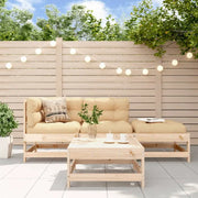 Massief Grenenhout Tuin Lounge Set met Voetenbank en Salontafel - Tuinsets
