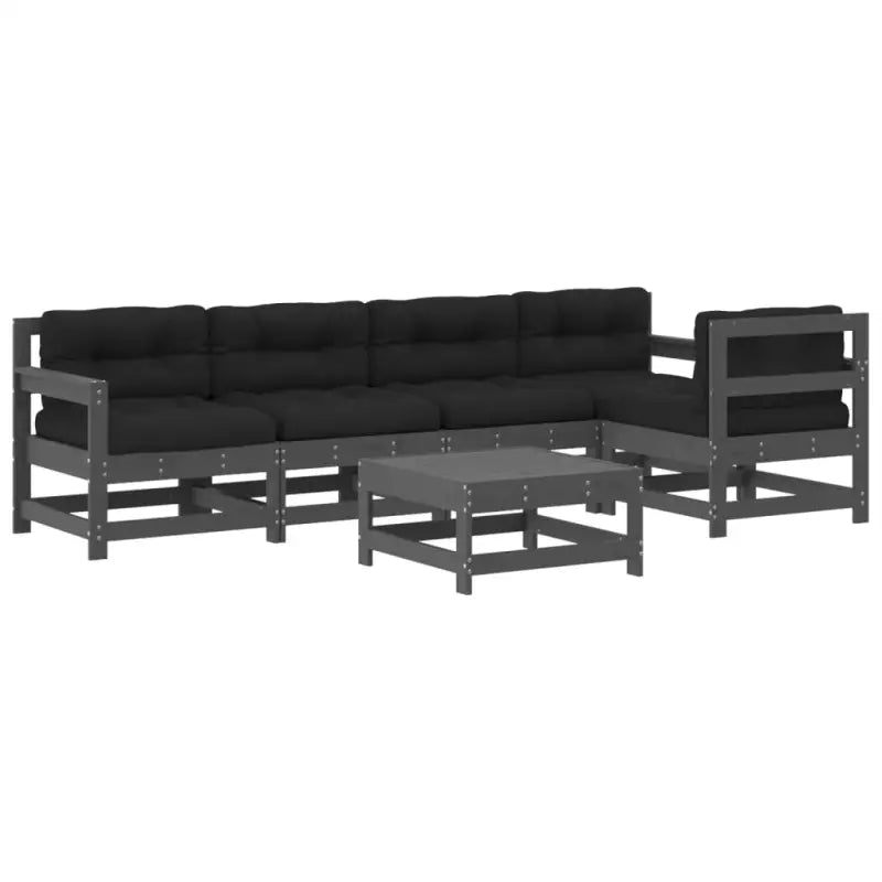 Massief Grenenhout Tuinloungeset met Zachte Kussens voor Buitenplezier - Tuinsets