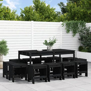 Massief Grenenhout Tuinset met Stevig Blad voor Buitenplezier - Zwart grenenhout - Tuinsets
