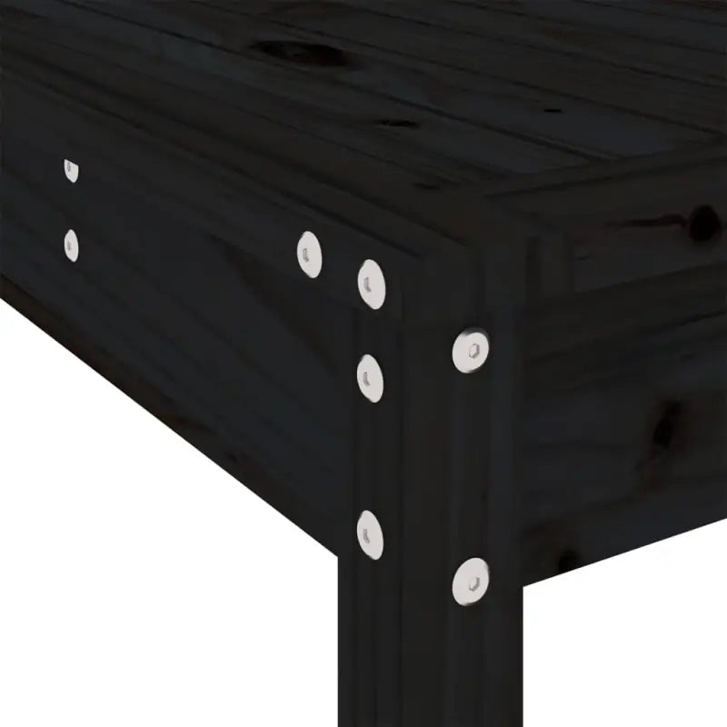 Massief Grenenhout Tuinset met Stevig Blad voor Buitenplezier - Zwart grenenhout - Tuinsets
