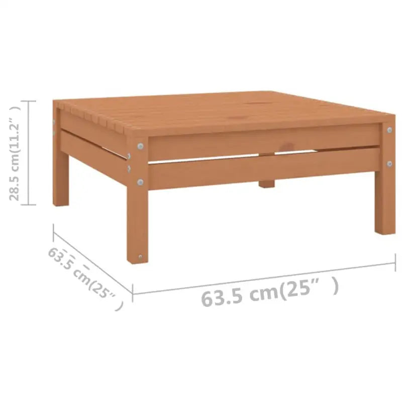 Massief Grenenhout Tuinset met Tafel en Voetenbank voor Buitenplezier - Tuinsets