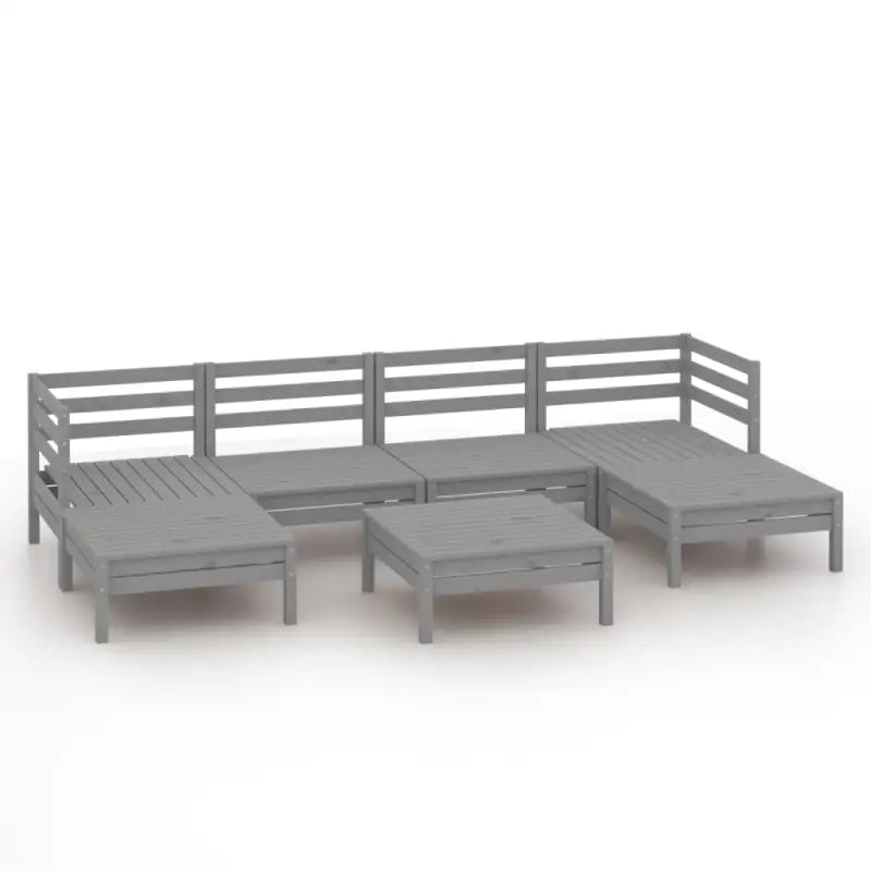 Massief Grenenhout Tuinset met Tafel en Voetenbank voor ontspanning - Tuinsets